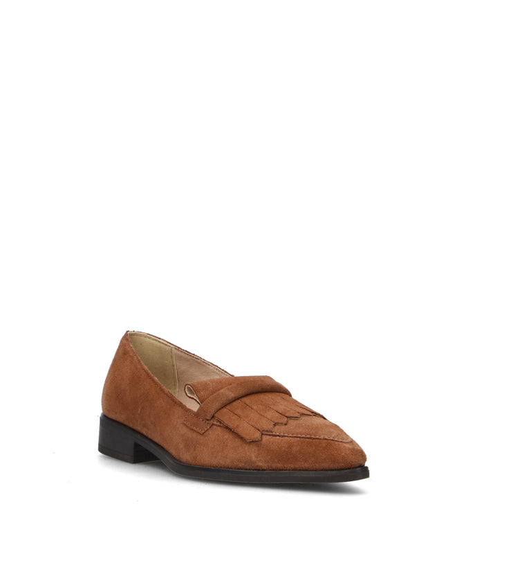 ROSA E ROSA Mocassino donna cuoio in suede