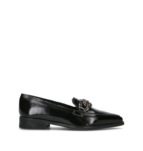 RIZZOLI Mocassino donna nero in pelle