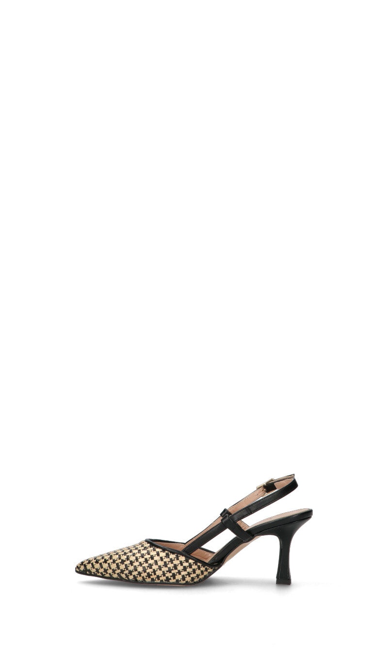 PERLAMARINA Decollete donna nera/beige