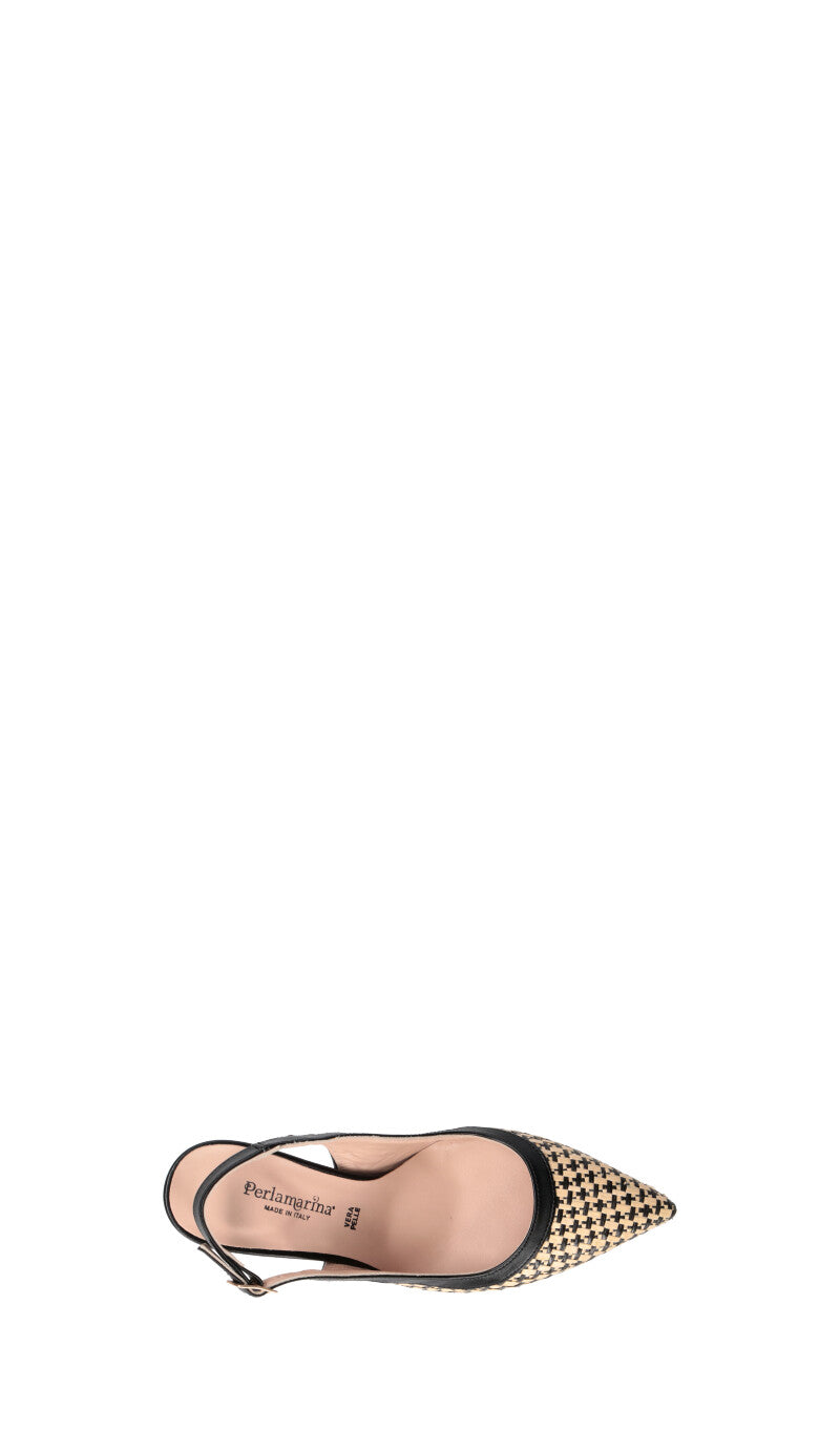 PERLAMARINA Decollete donna beige/nera