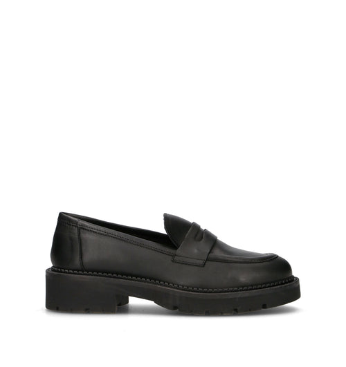 VARIOPINTO Mocassino donna nero in pelle