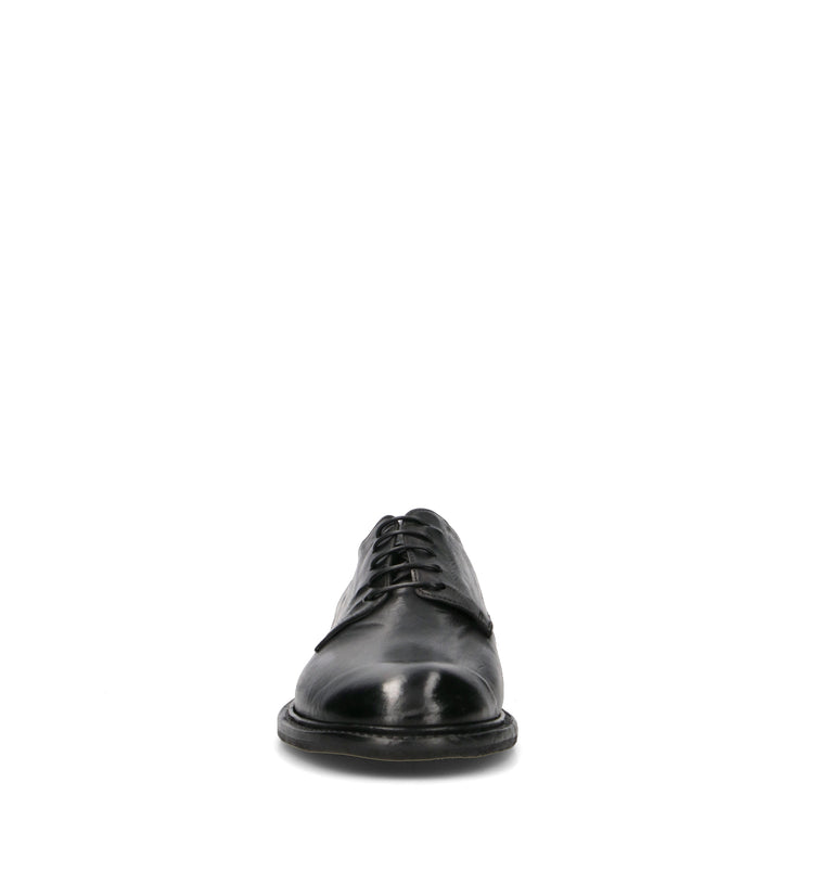 MOMA Stringata uomo nera in pelle