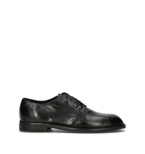 MOMA Stringata uomo nera in pelle
