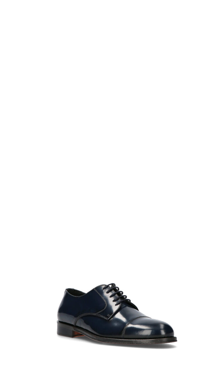 ANTICO MASTRO Stringata uomo blu in pelle