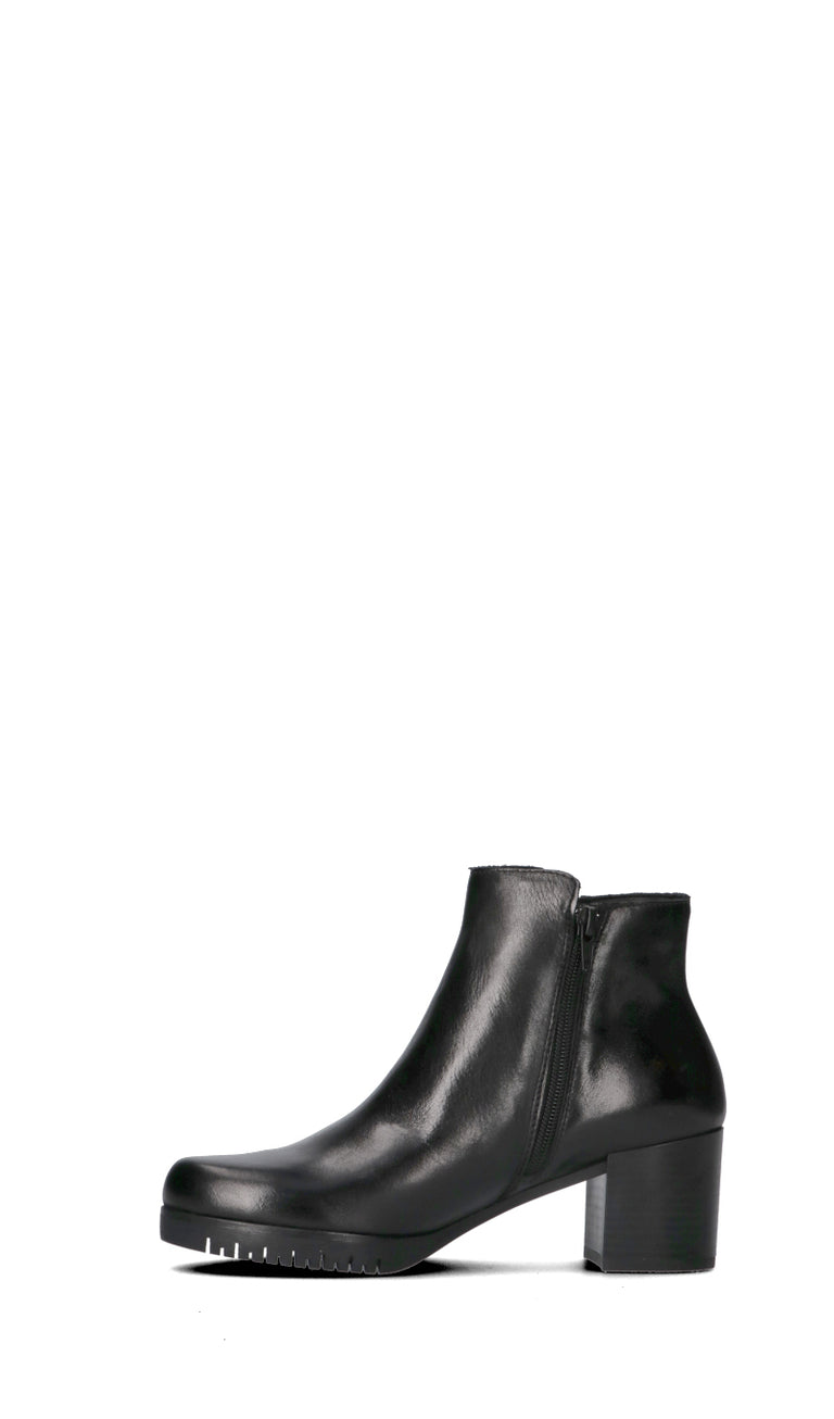 REBECCA VAN DICK Tronchetto donna nera in pelle