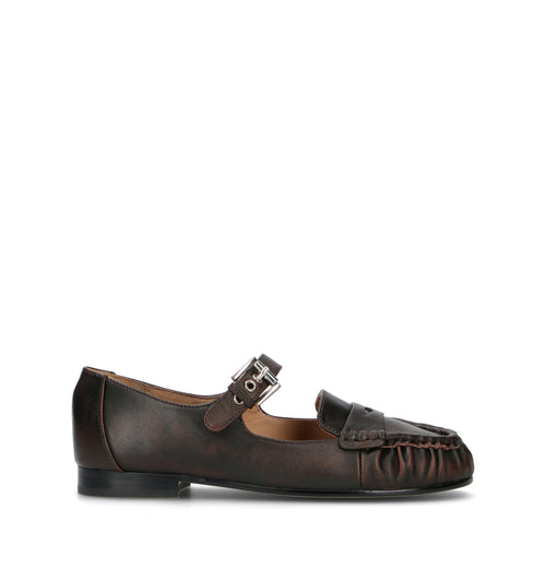BIBI LOU Ballerina donna marrone in pelle
