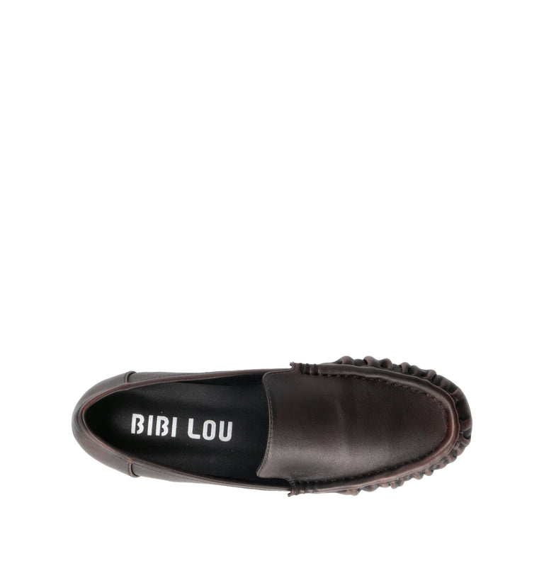 BIBI LOU Mocassino donna marrone in pelle