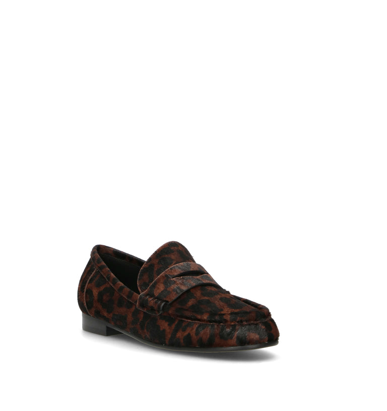 BIBI LOU Mocassino donna leopardato in cavallino