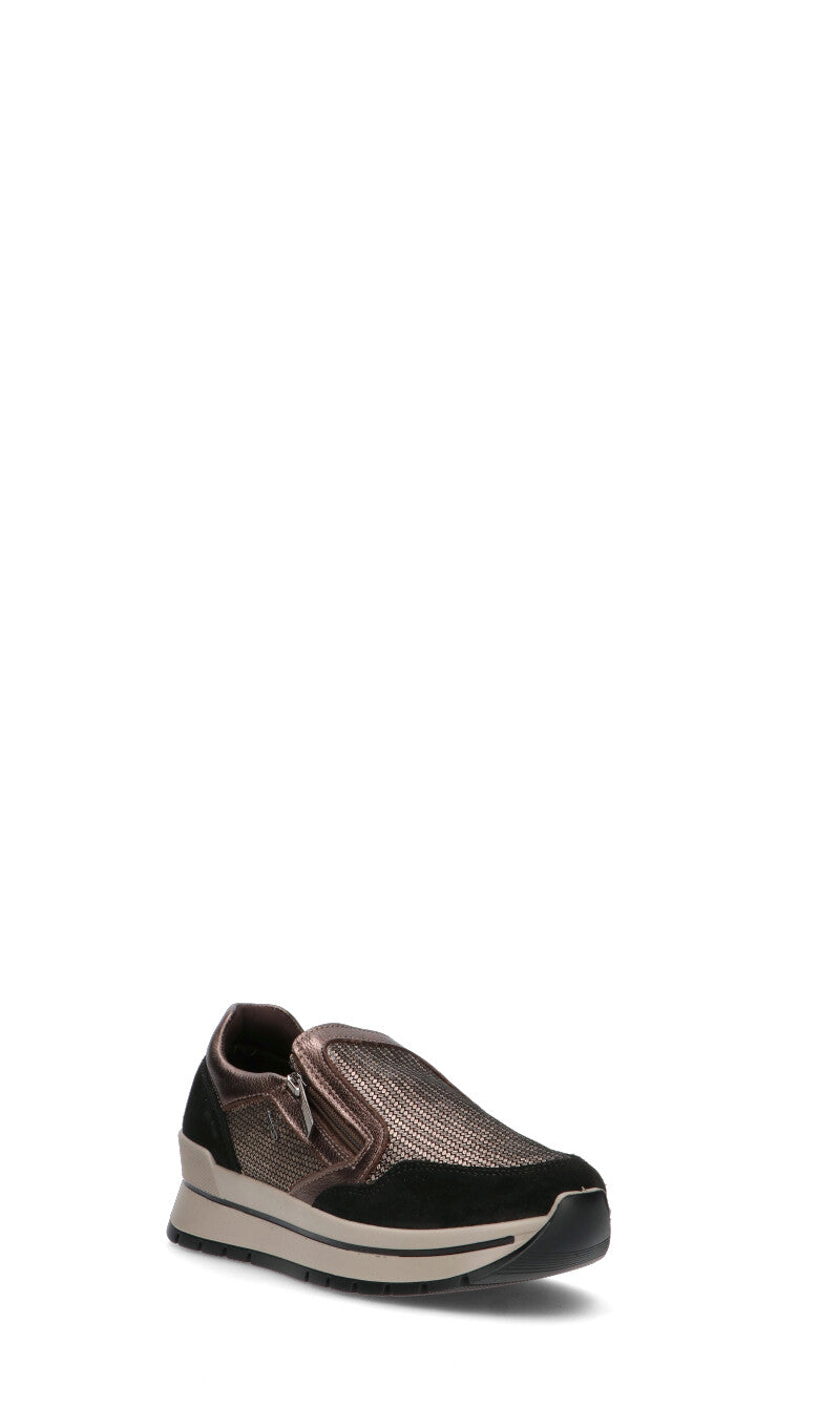 IGI&CO Sneaker donna nera/bronzo in pelle