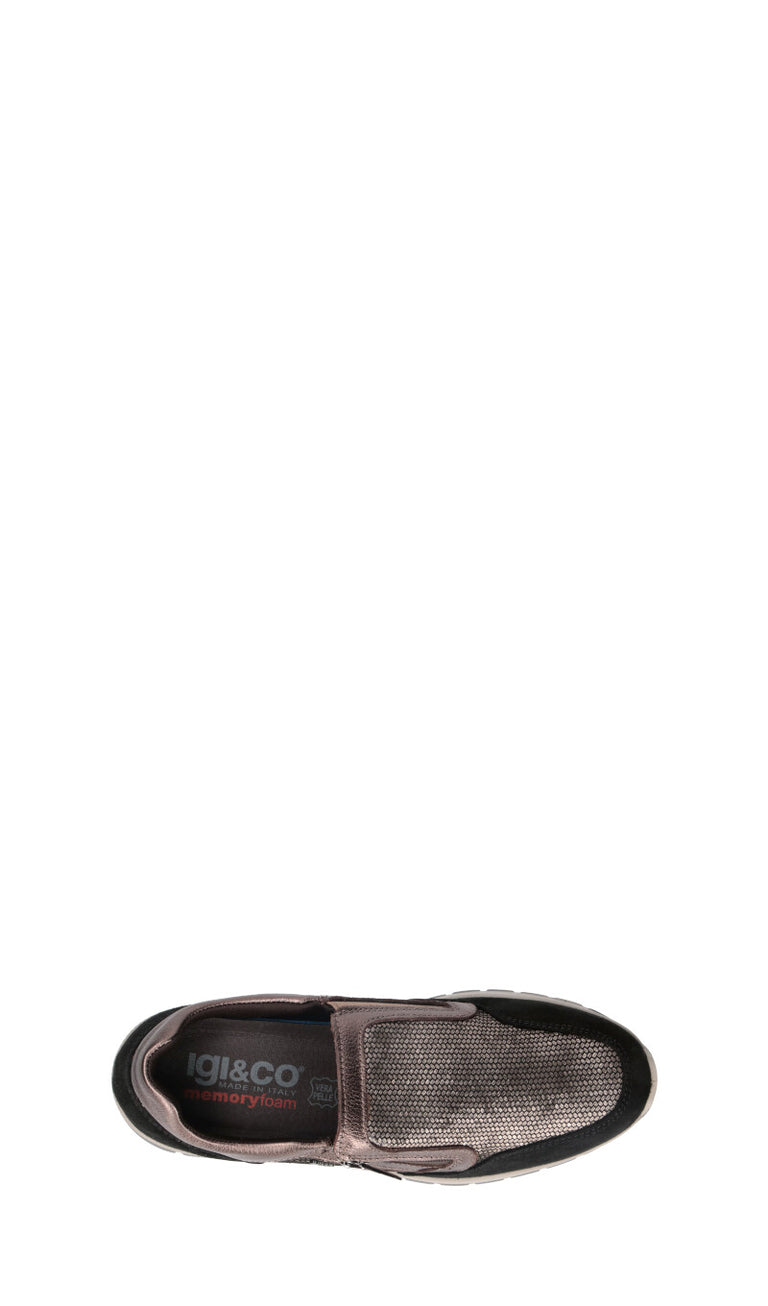 IGI&CO Sneaker donna nera/bronzo in pelle