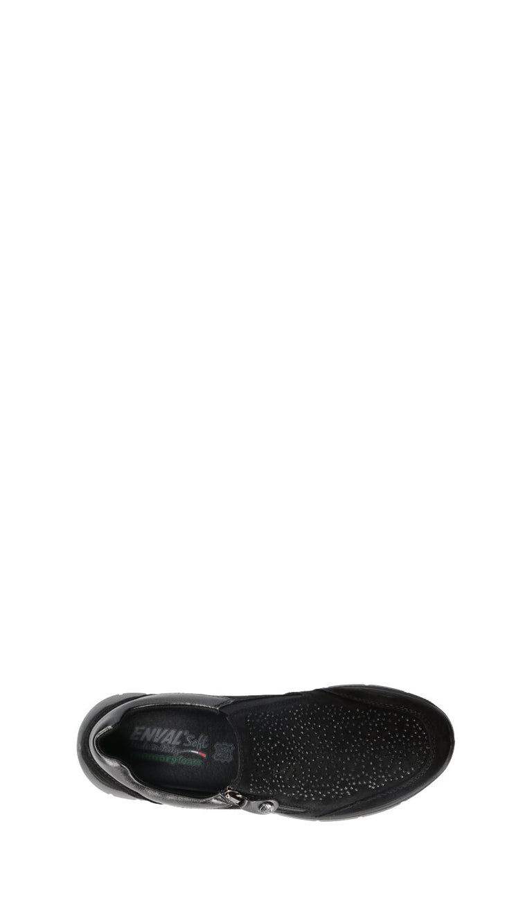ENVAL Scarpa comfort donna nera in suede