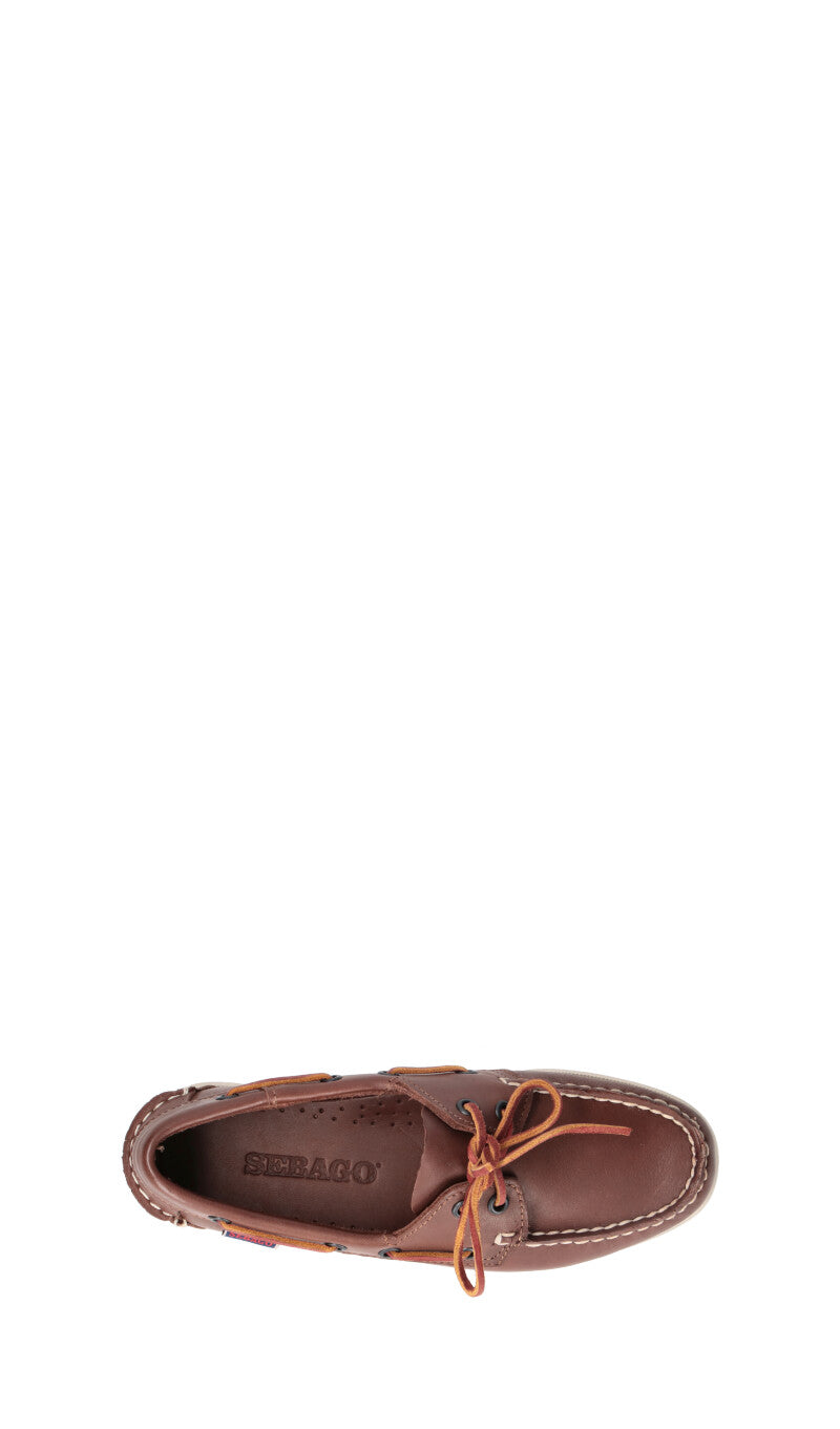 SEBAGO Scarpa barca donna marrone in pelle