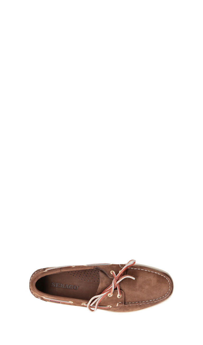SEBAGO Scarpa barca uomo marrone in nabuk