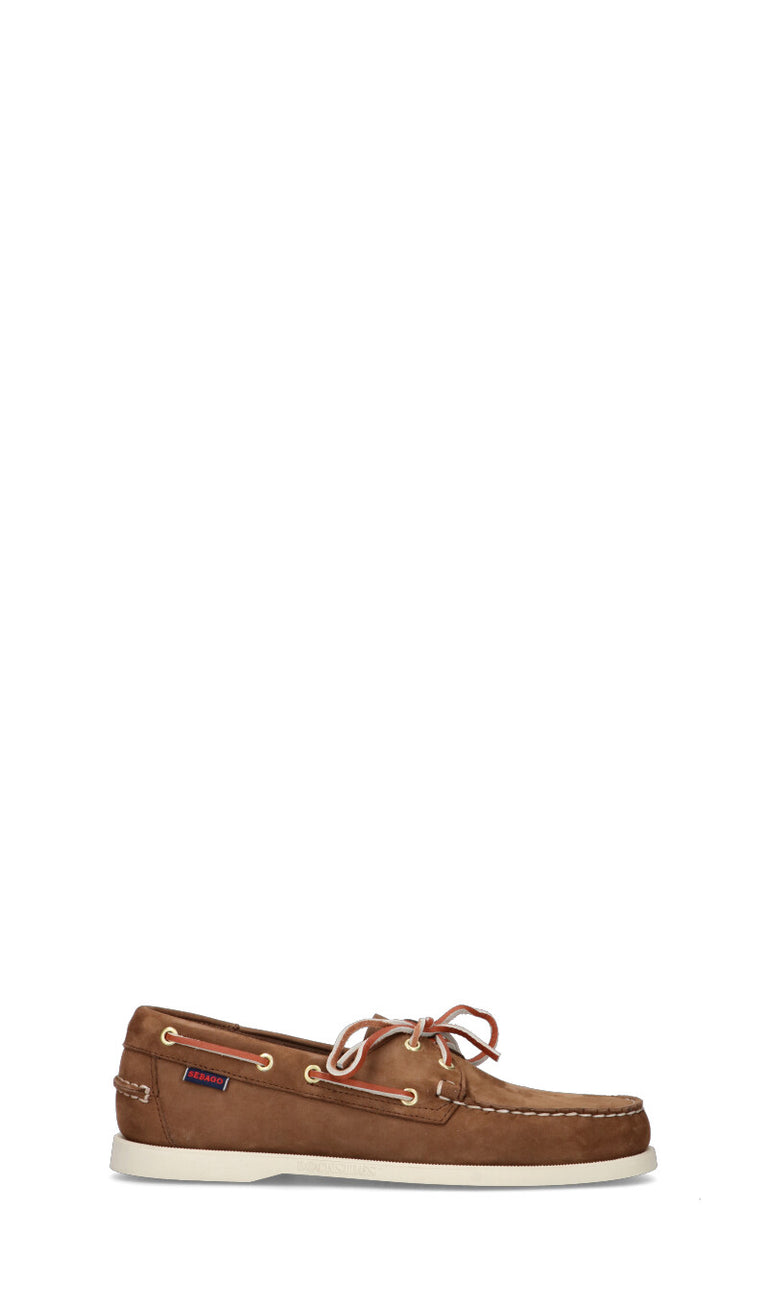 SEBAGO Scarpa barca uomo marrone in nabuk