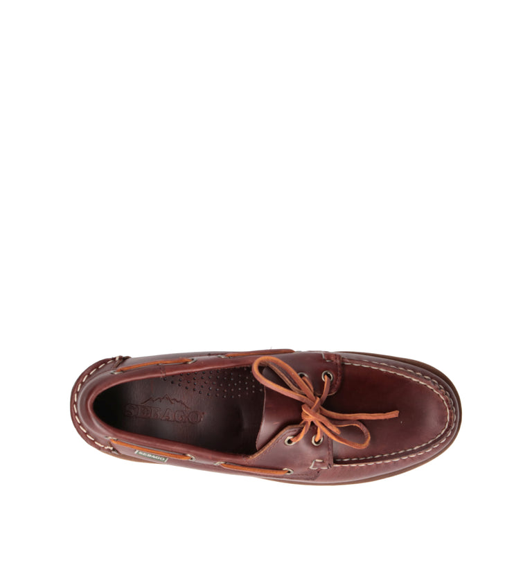 SEBAGO Scarpa barca uomo marrone in pelle