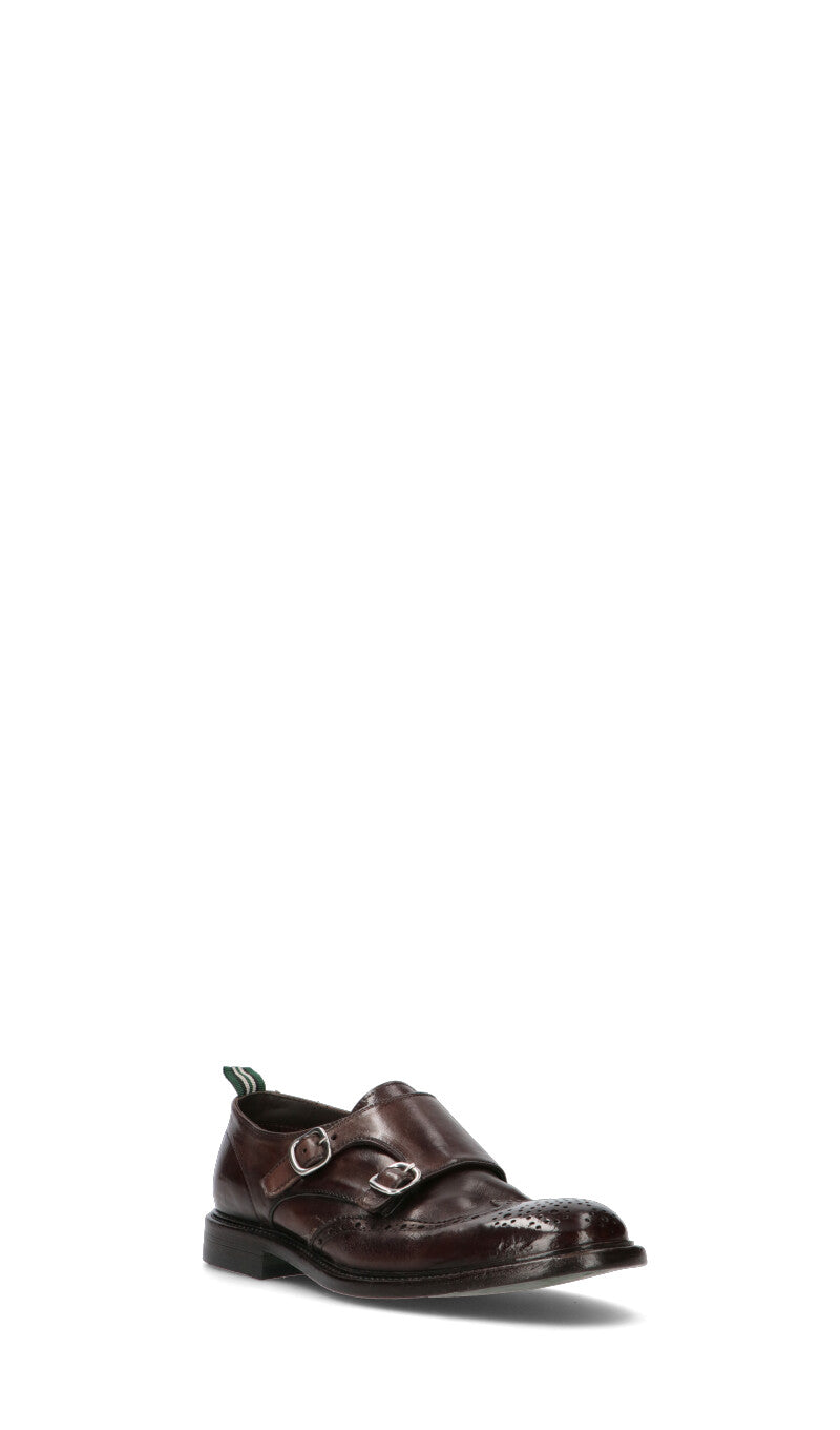 GREEN GEORGE Stringata uomo marrone in pelle