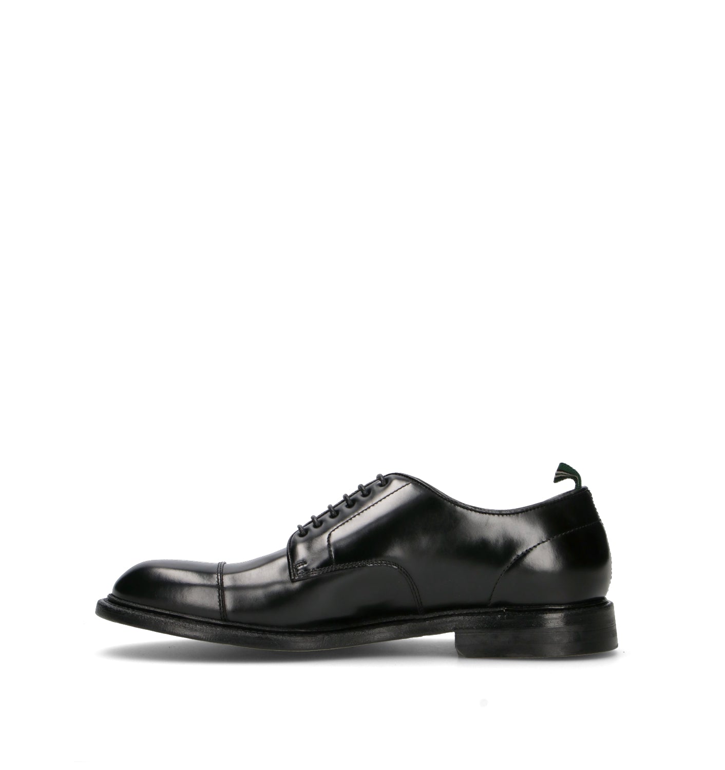 GREEN GEORGE Stringata uomo nera in pelle