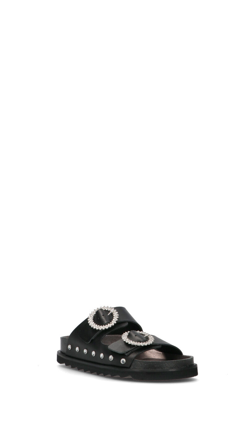 FREEDOM Ciabatta donna nera in pelle