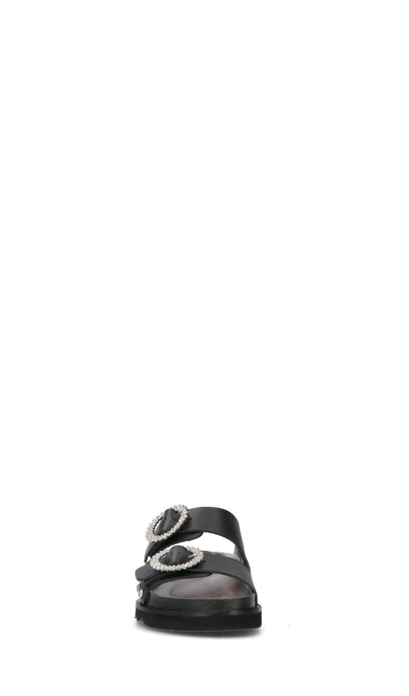 FREEDOM Ciabatta donna nera in pelle