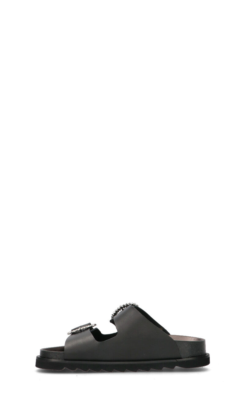 FREEDOM Ciabatta donna nera in pelle