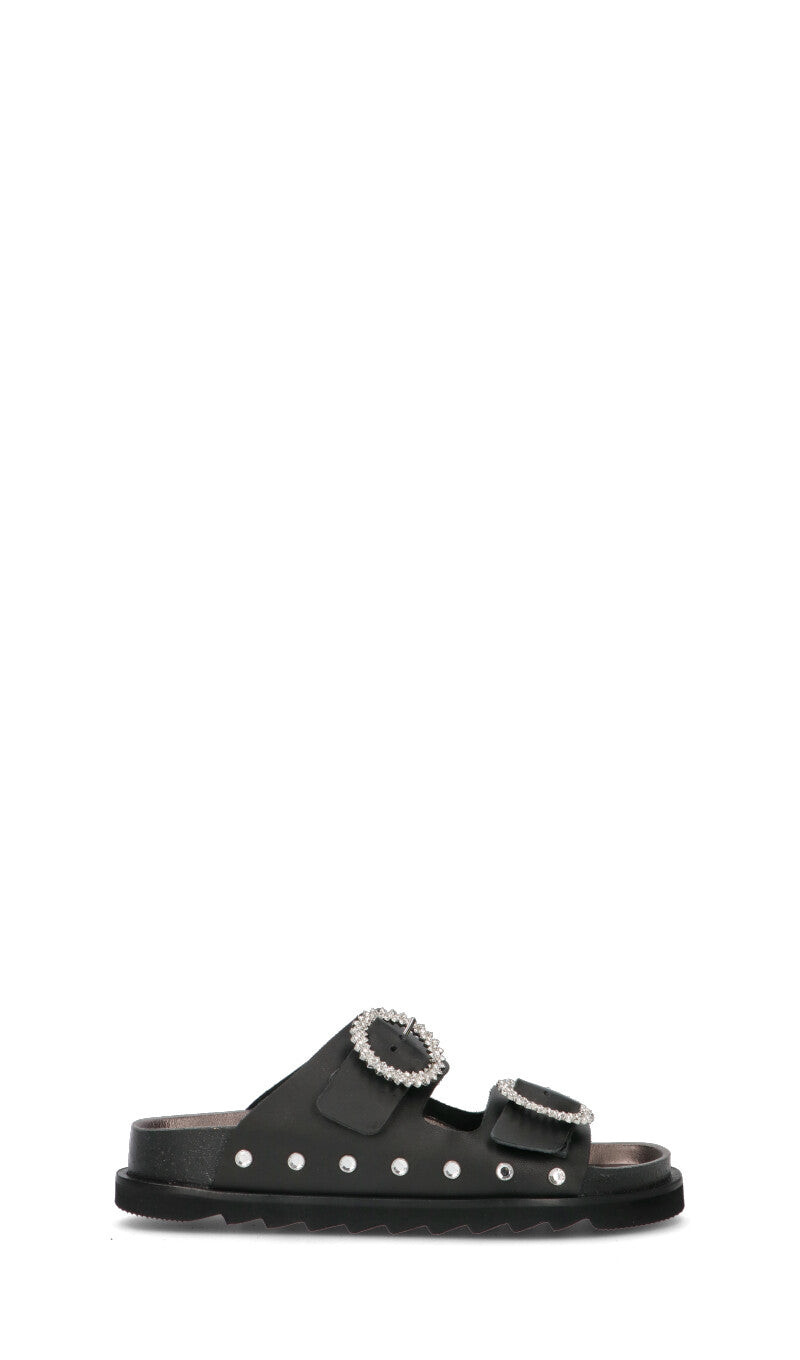 FREEDOM Ciabatta donna nera in pelle