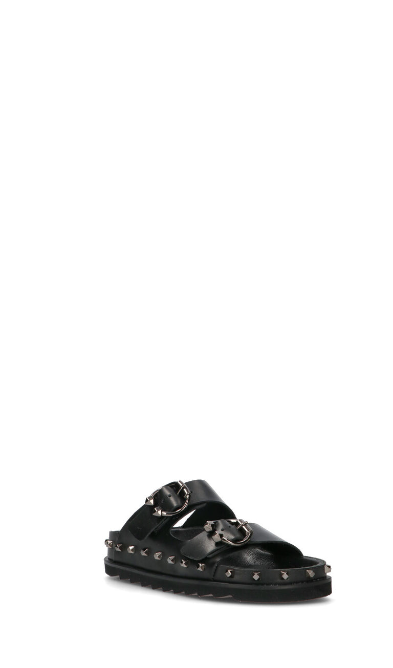 FREEDOM Ciabatta donna nera in pelle