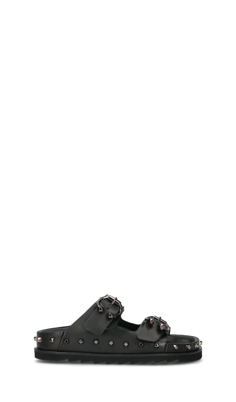 FREEDOM Ciabatta donna nera in pelle