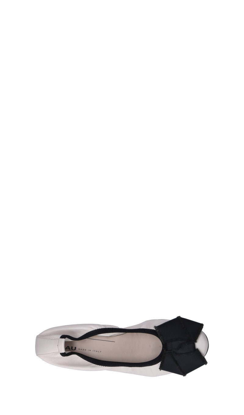 FRAU Ballerina donna bianca/nera in pelle