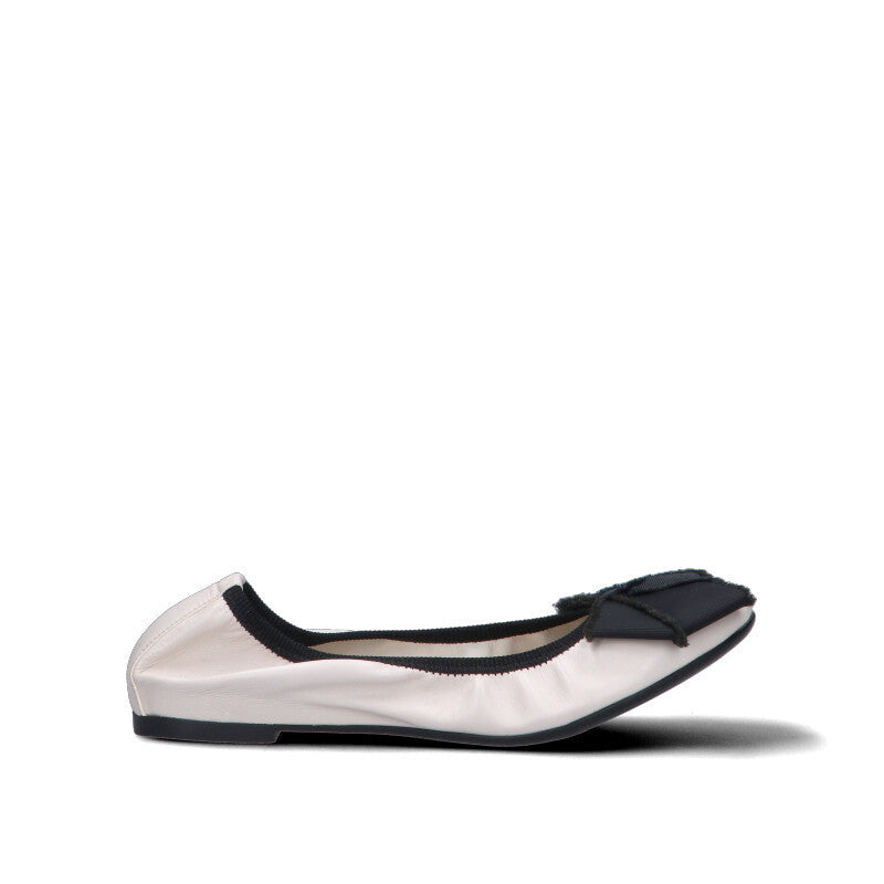 FRAU Ballerina donna bianca/nera in pelle