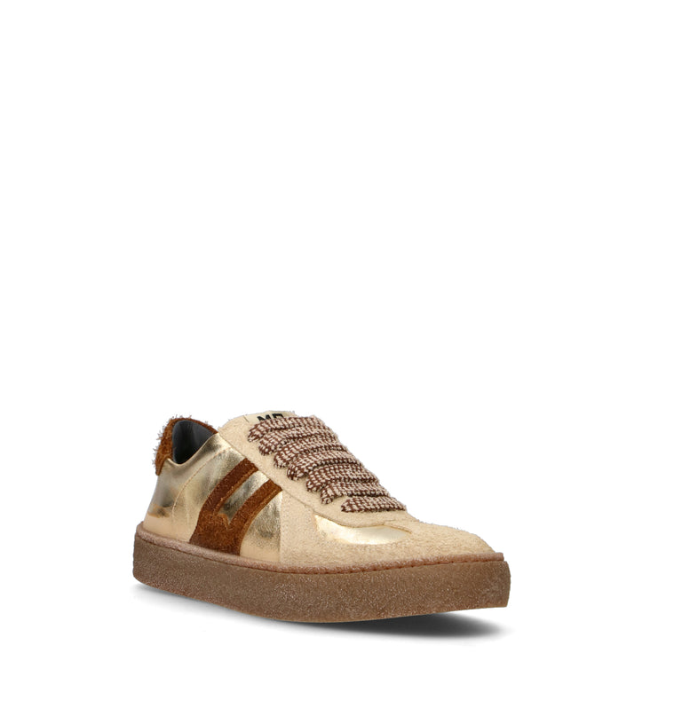 MOMA Sneaker donna oro in pelle