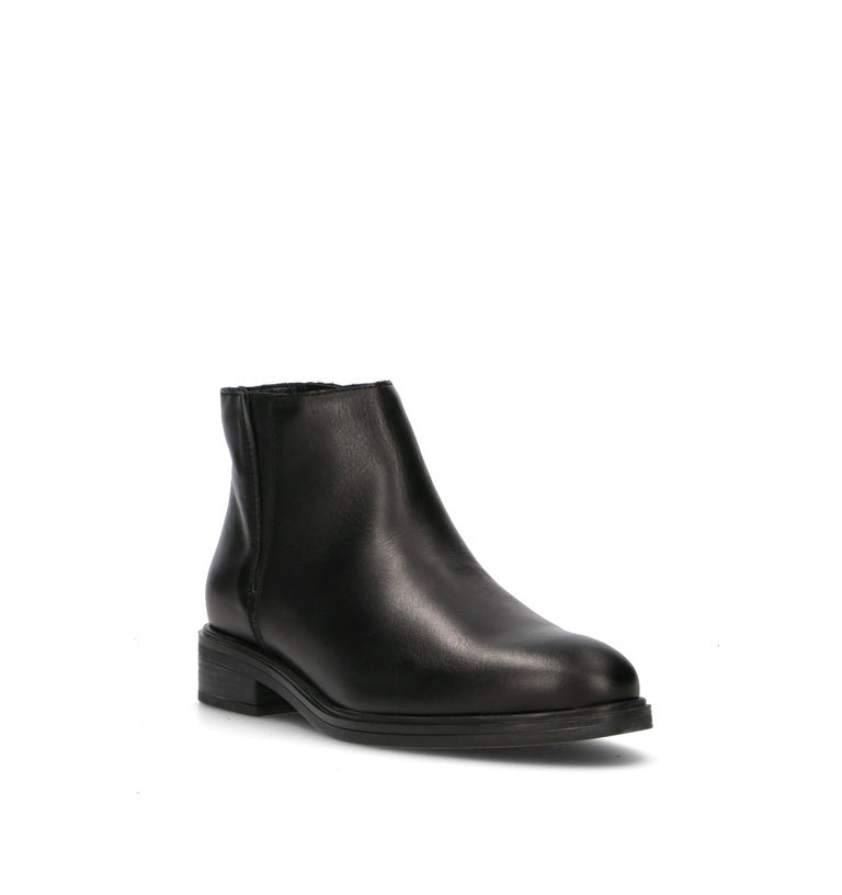 RABARBARO Tronchetto donna nero in pelle