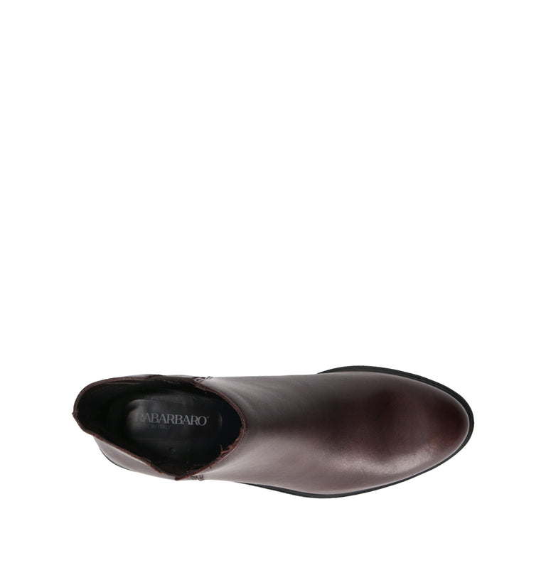 RABARBARO Tronchetto donna testa di moro in pelle