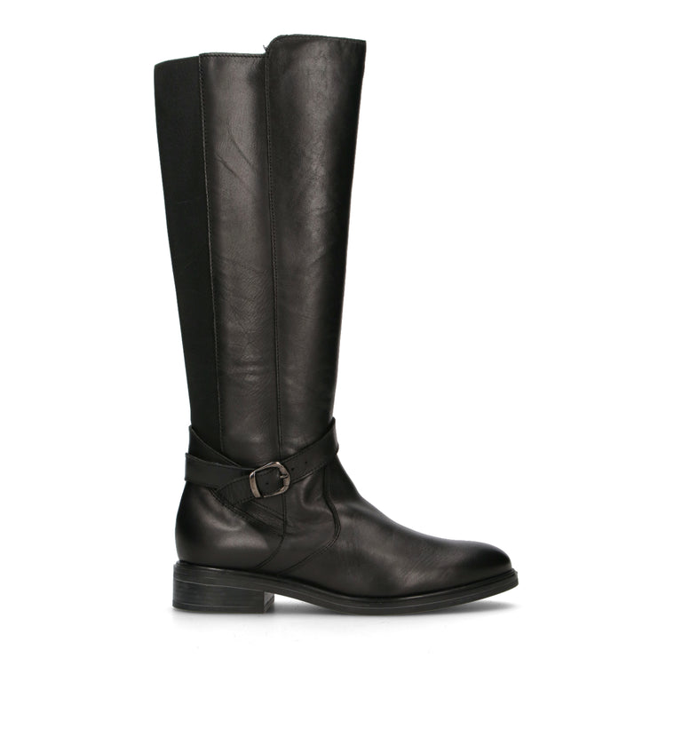 RABARBARO Stivale donna nero in pelle