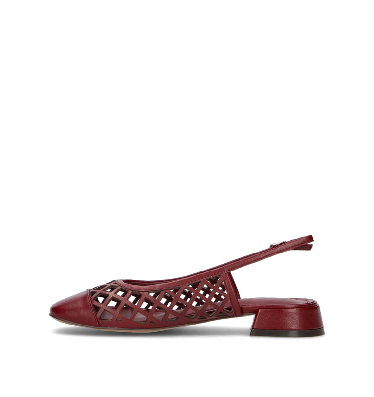 BIBI LOU Slingback donna bordeaux in pelle