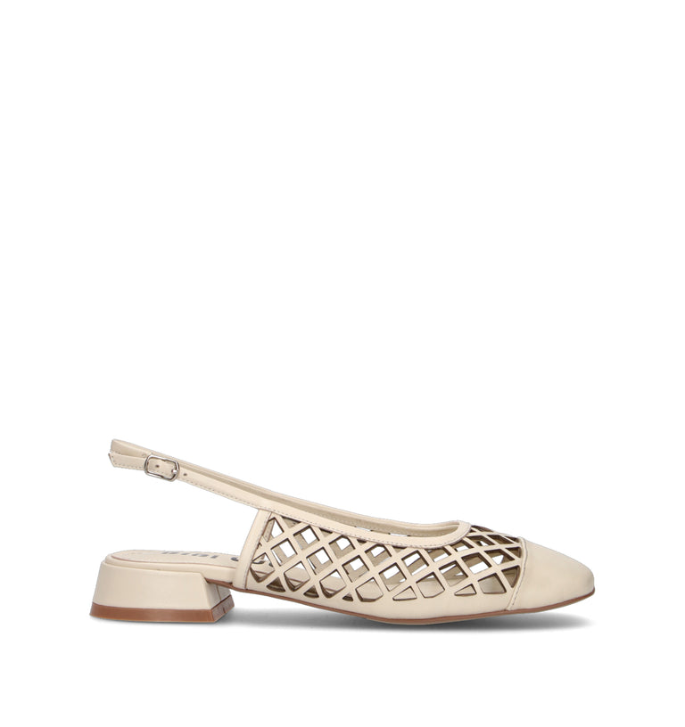 BIBI LOU Slingback donna bianca in pelle