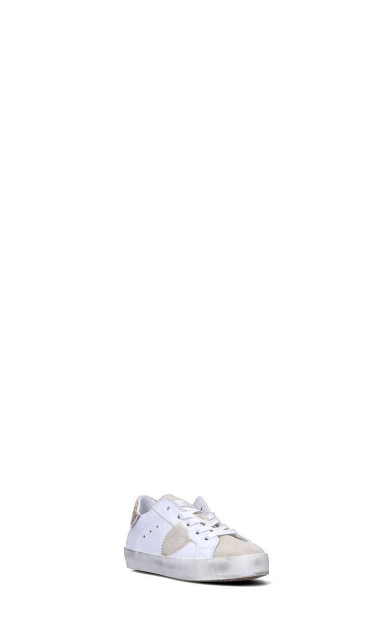 PHILIPPE MODEL Sneaker bimba bianca/beige in pelle