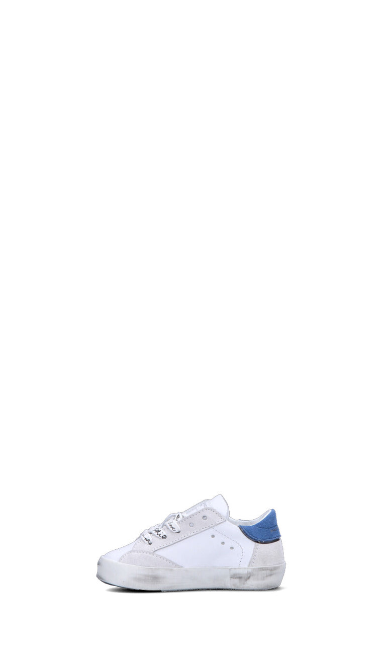 PHILIPPE MODEL Sneaker bimbo bianca/blu in pelle