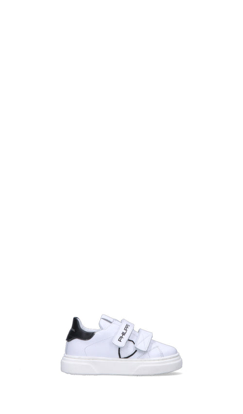 PHILIPPE MODEL Sneaker bimbo bianca/nera in pelle