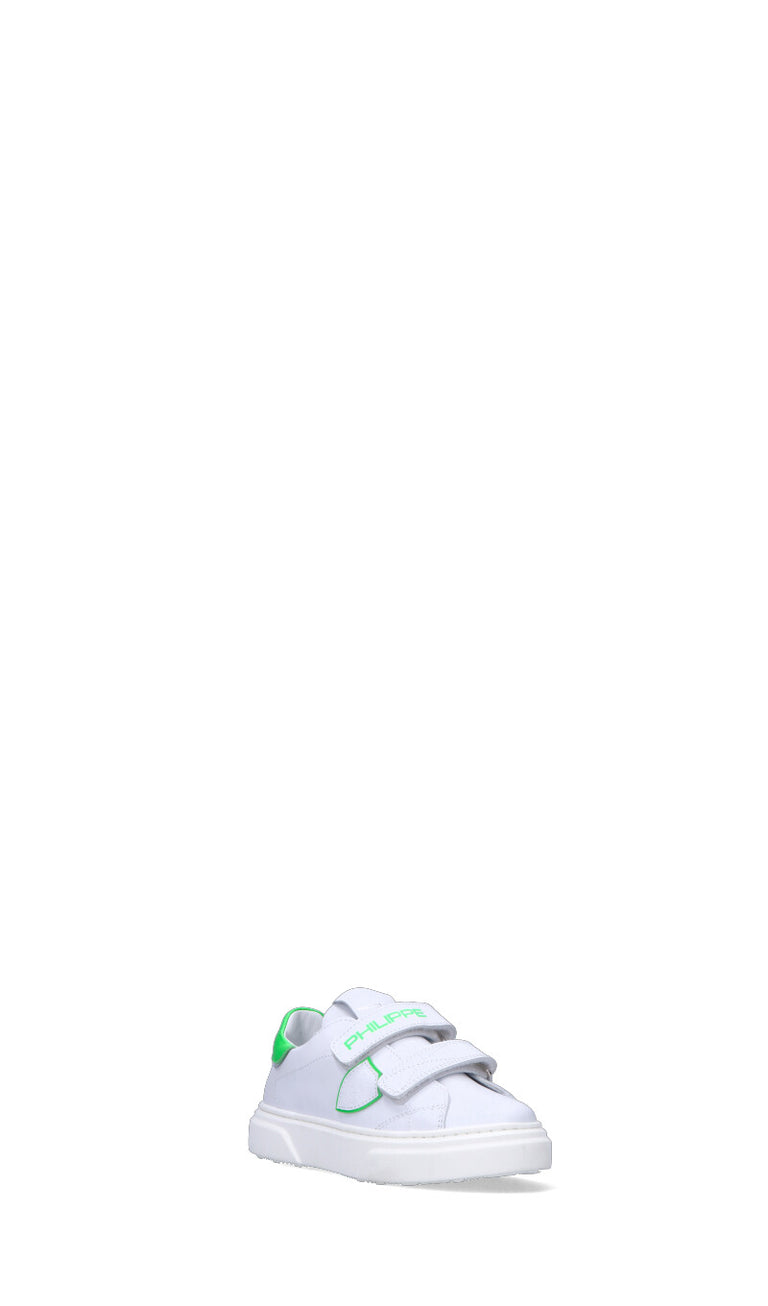 PHILIPPE MODEL Sneaker bimba bianca/verde in pelle