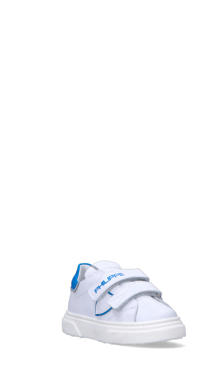 PHILIPPE MODEL Sneaker ragazzo bianca/blu in pelle