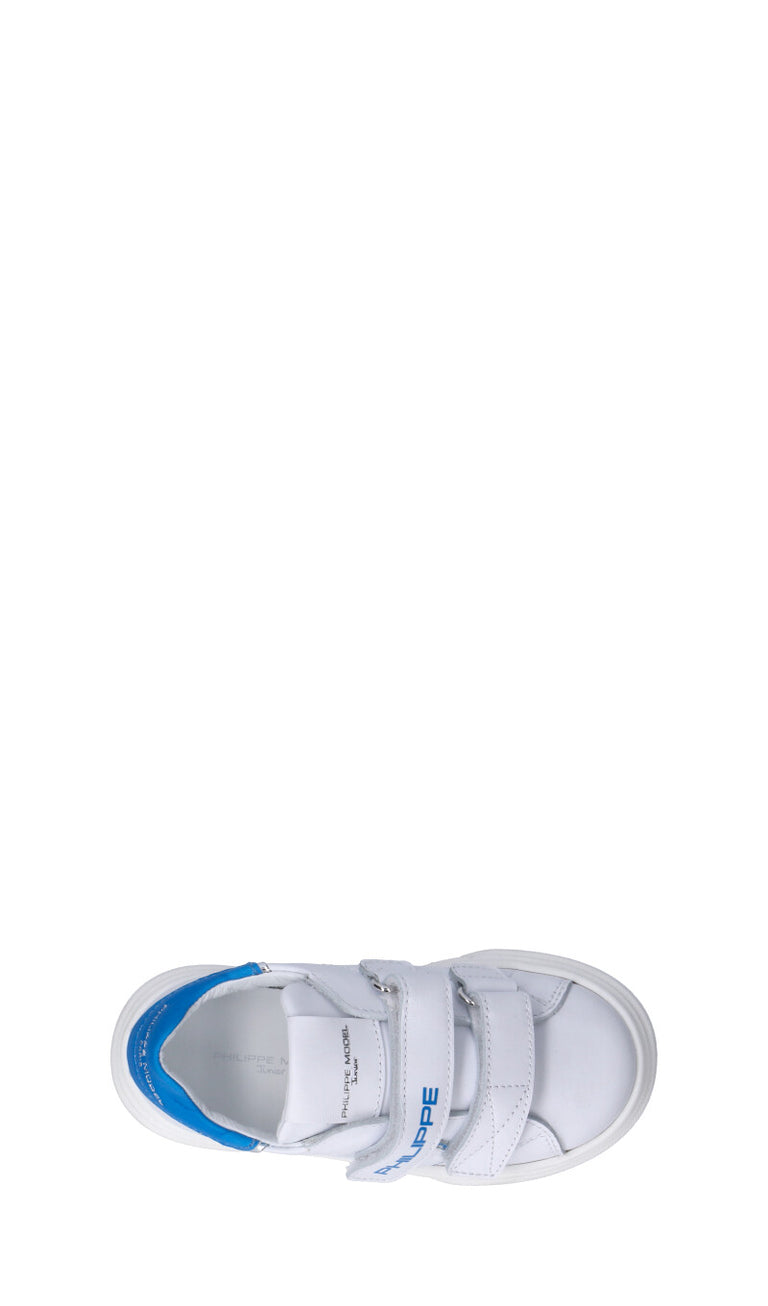 PHILIPPE MODEL Sneaker ragazzo bianca/blu in pelle