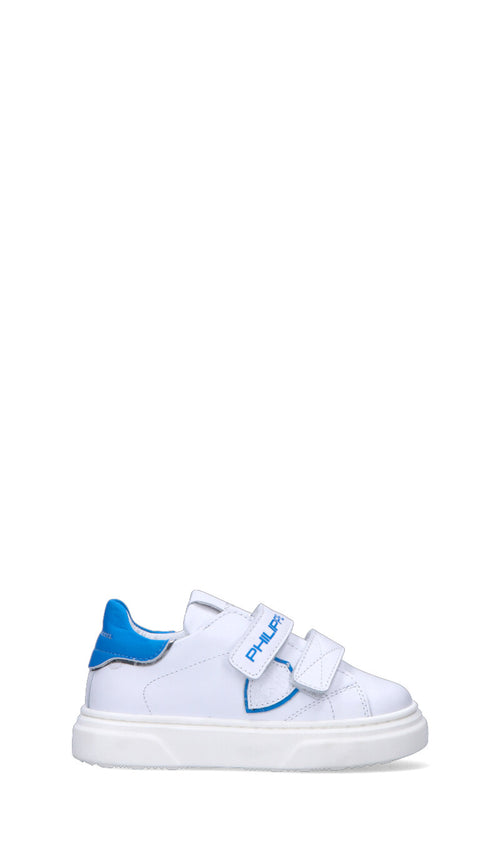 PHILIPPE MODEL Sneaker ragazzo bianca/blu in pelle