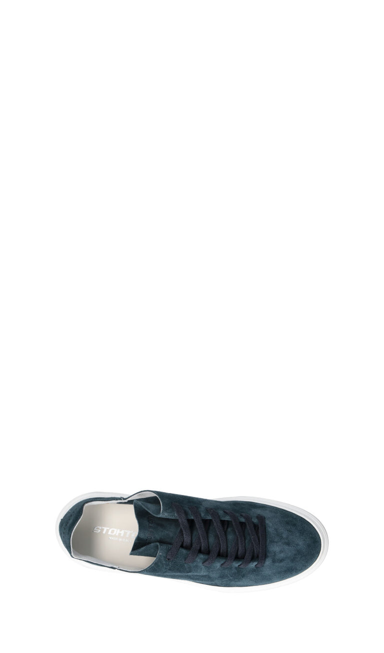 STOKTON Sneaker uomo blu in suede