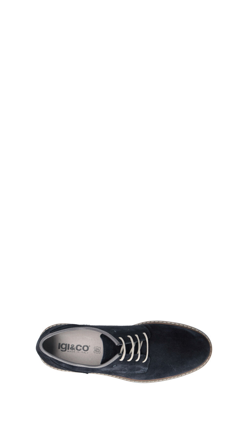 IGI&CO Stringata uomo blu in suede