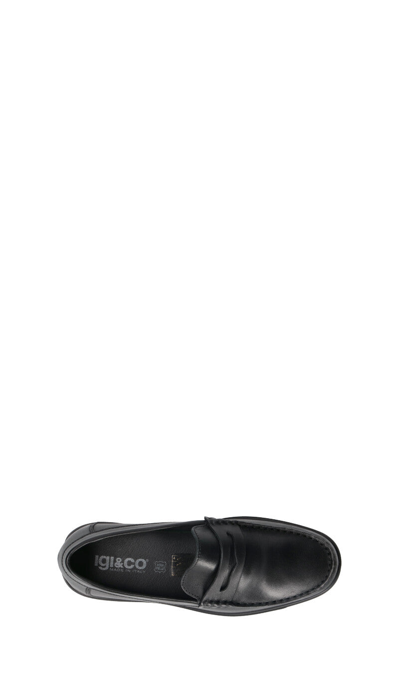 IGI&CO Mocassino uomo nero in pelle