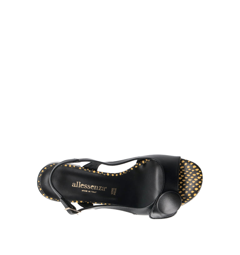 ALLESSENZA Sandalo donna nero