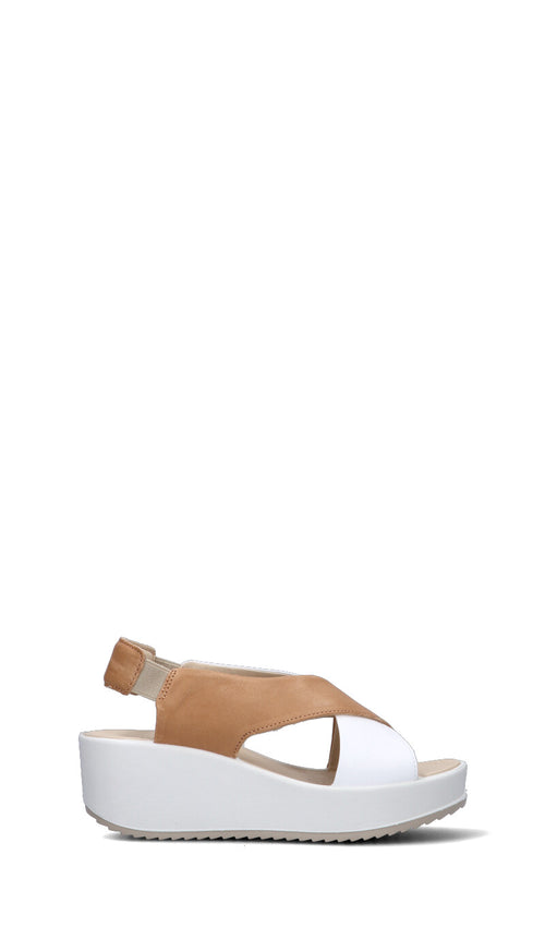 IGI&CO Sandalo donna bianco/biscotto in pelle