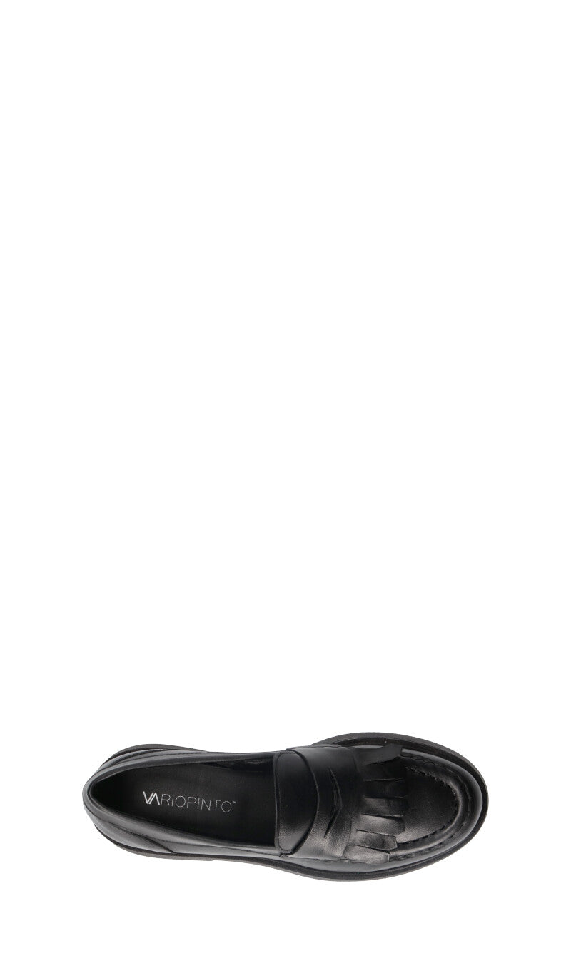 VARIOPINTO Mocassino donna nero in pelle