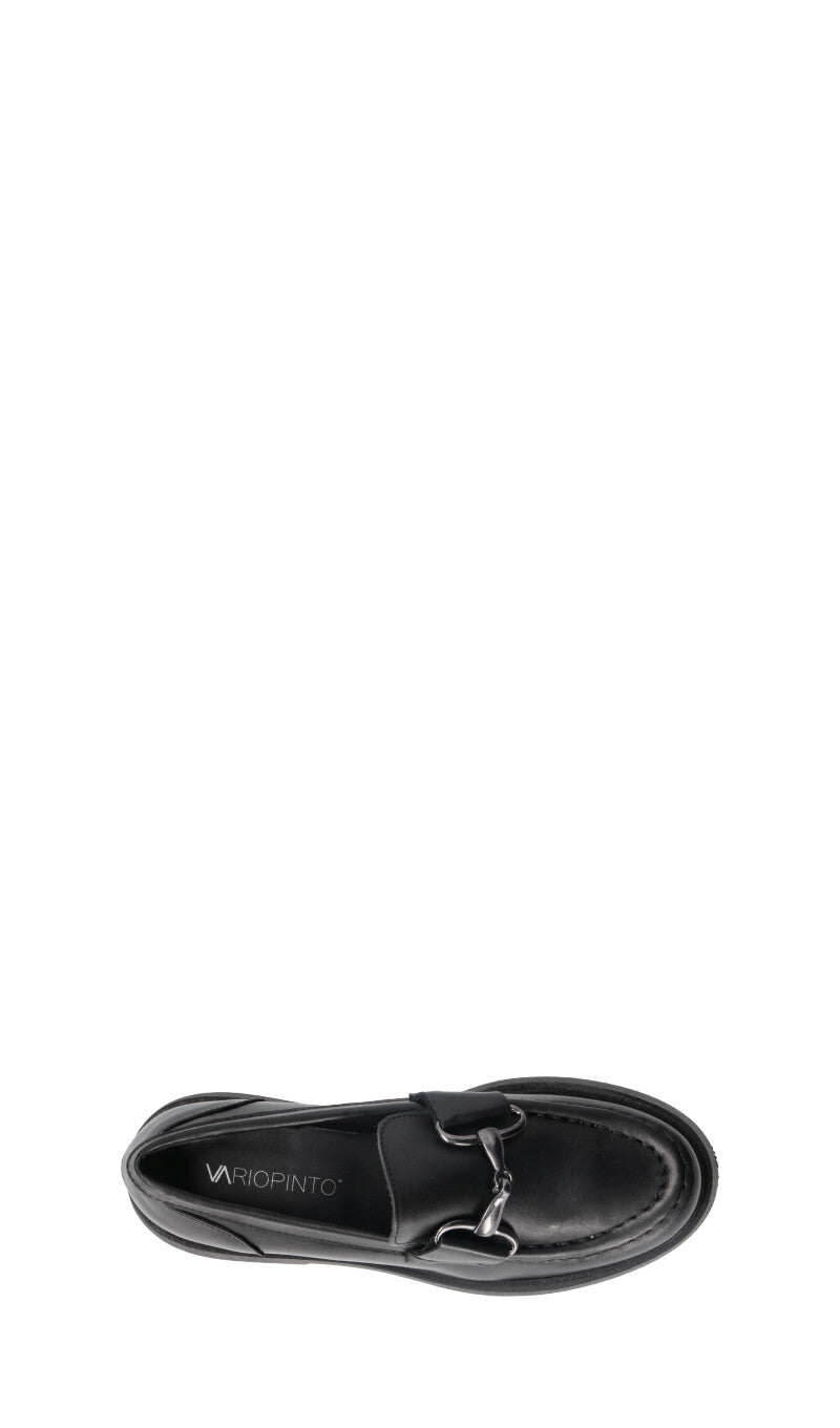VARIOPINTO Mocassino donna nero in pelle