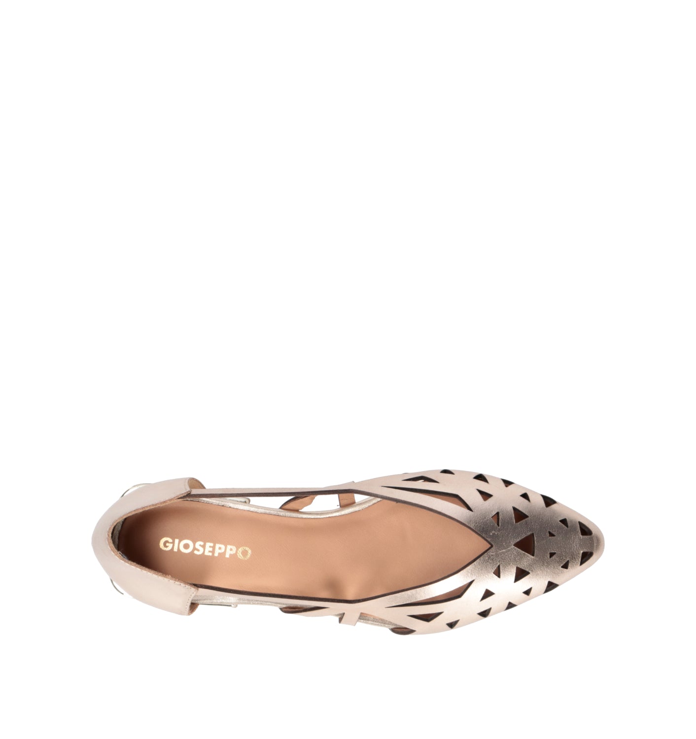 GIOSEPPO Ballerina donna platino in pelle